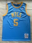 NBA 5 Horry MPLS. Maillot bleu brodé